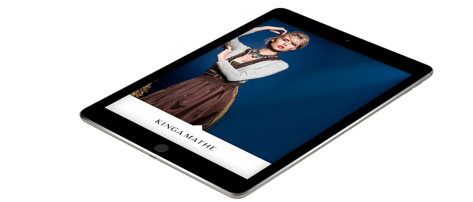 Mockup der Kinga Mathe-Website dargestellt in einem iPad, Startbild
